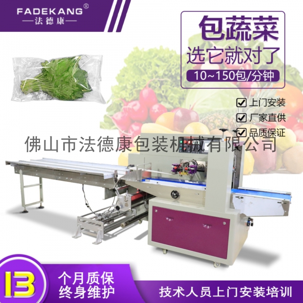 全自动蔬果自动枕式包装机